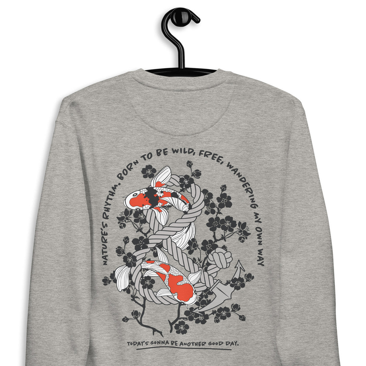 Koi Fish Another Good Day Cotton Blend Sweatshirt