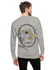 GUSTATORY Coffee Over Bills Cotton Blend Embroidered Sweatshirt