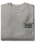 GUSTATORY Coffee & Chats Cotton Blend Embroidered Sweatshirt