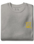 GUSTATORY Coffee Over Bills Cotton Blend Embroidered Sweatshirt