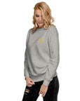 GUSTATORY Coffee Over Bills Cotton Blend Embroidered Sweatshirt