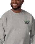 GUSTATORY Coffee & Chats Cotton Blend Embroidered Sweatshirt