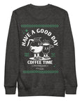 GUSTATORY Have A Good Day Cotton Blend Embroidered Sweatshirt