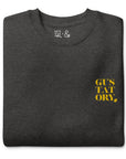 GUSTATORY Coffee Over Bills Cotton Blend Embroidered Sweatshirt