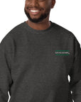 GUSTATORY Have A Good Day Cotton Blend Embroidered Sweatshirt