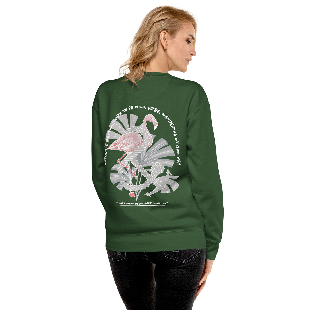 Flamingo Another Good Day Cotton Blend Sweatshirt