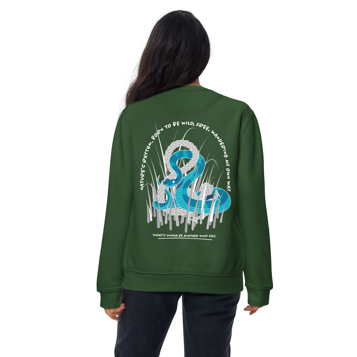 Snake Another Good Day Cotton Blend Sweatshirt