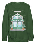 GUSTATORY Coffee & Chats Cotton Blend Embroidered Sweatshirt