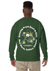 GUSTATORY Coffee Over Bills Cotton Blend Embroidered Sweatshirt