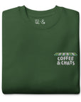 GUSTATORY Coffee & Chats Cotton Blend Embroidered Sweatshirt