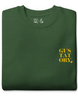 GUSTATORY Coffee Over Bills Cotton Blend Embroidered Sweatshirt