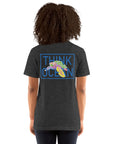 Think Ocean Turtle Fluorescence Cotton Embroidered T-Shirt