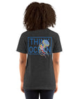 Think Ocean Jellyfish Fluorescence Cotton Embroidered T-Shirt