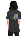 Think Ocean Octopus Fluorescence Cotton Embroidered T-Shirt