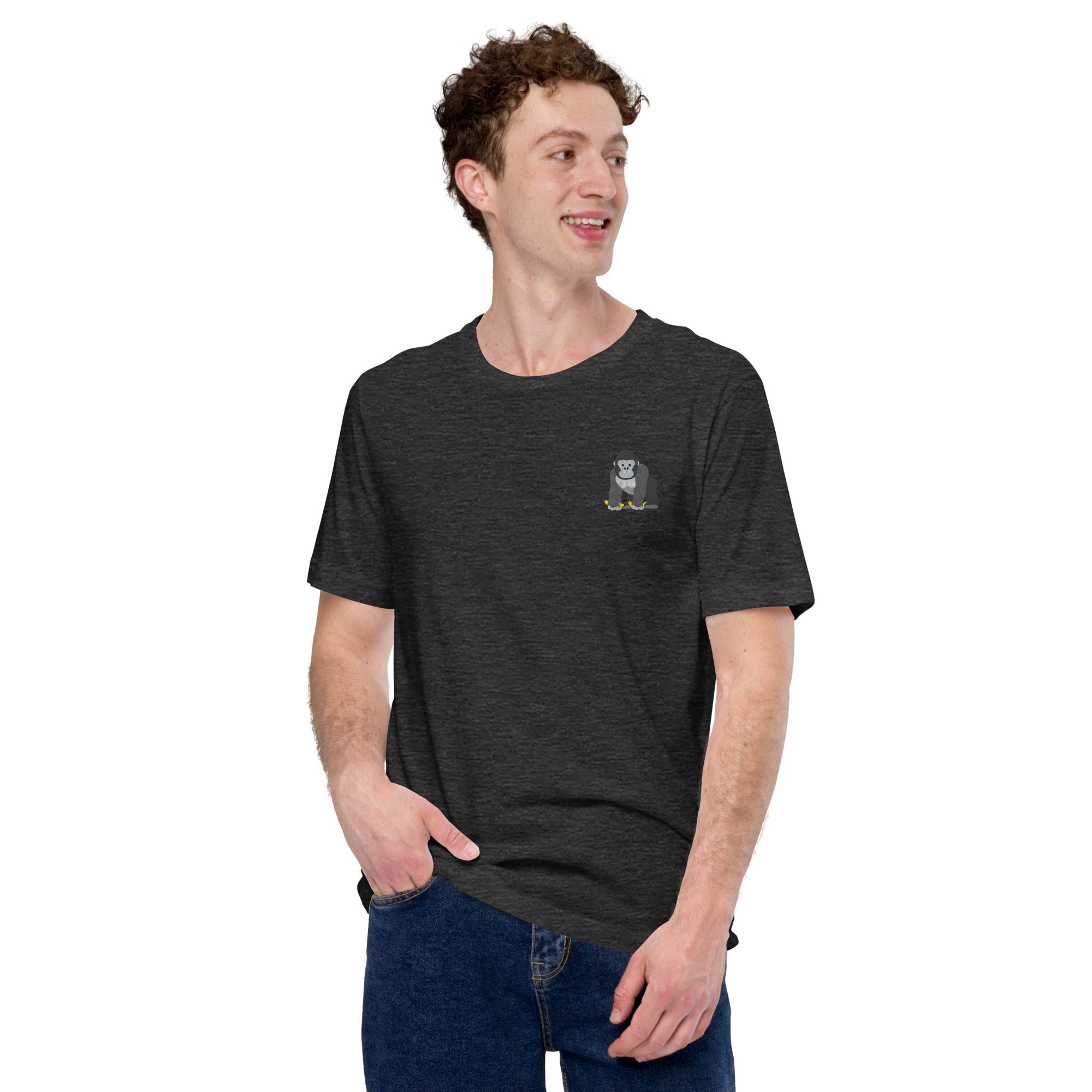 Think Ocean Gorilla Aspirations Cotton Embroidered T-Shirt