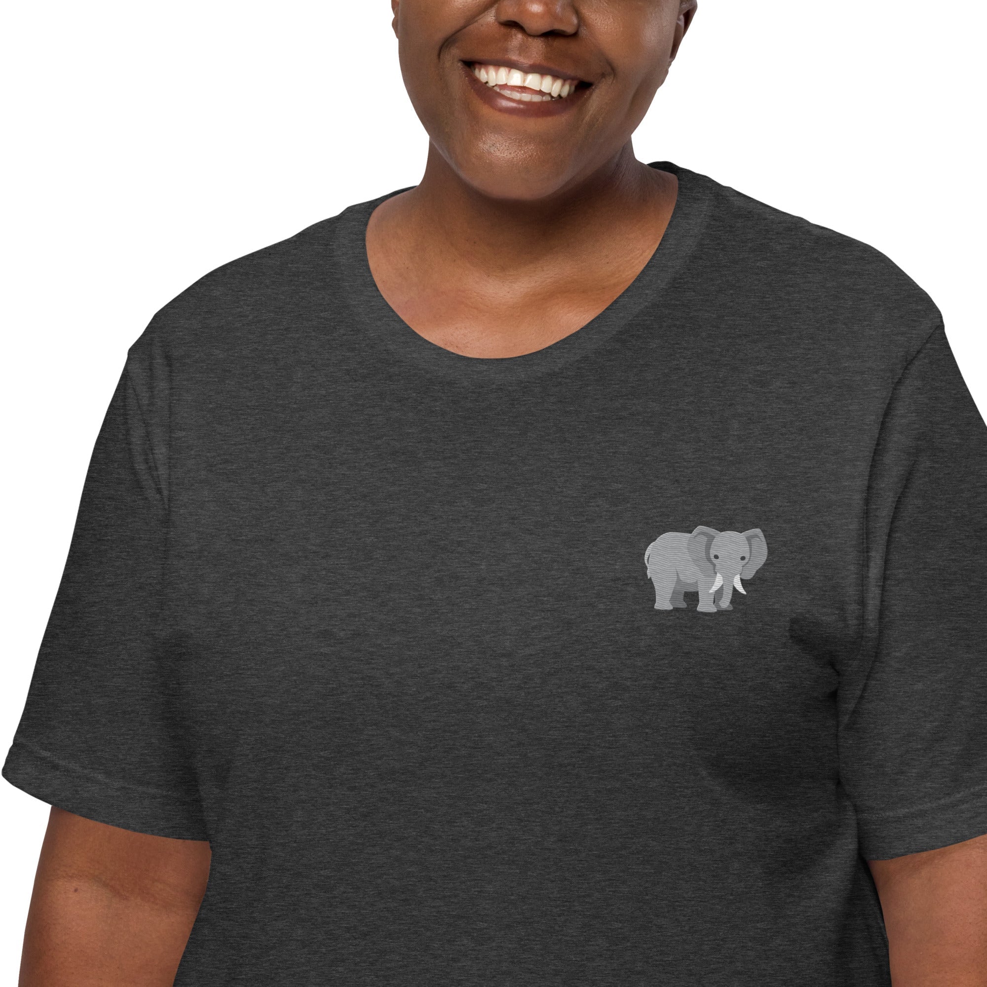 Think Ocean Elephant Aspirations Cotton Embroidered T-Shirt