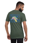 Think Ocean Turtle Fluorescence Cotton Embroidered T-Shirt