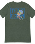 Think Ocean Jellyfish Fluorescence Cotton Embroidered T-Shirt