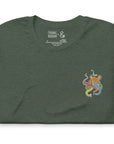 Think Ocean Octopus Fluorescence Cotton Embroidered T-Shirt