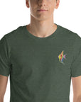 Think Ocean Fish Fluorescence Cotton Embroidered T-Shirt