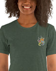 Think Ocean Octopus Fluorescence Cotton Embroidered T-Shirt