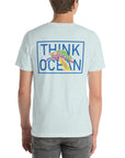 Think Ocean Turtle Fluorescence Cotton Embroidered T-Shirt