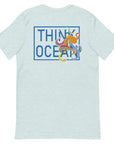 Think Ocean Octopus Fluorescence Cotton Embroidered T-Shirt