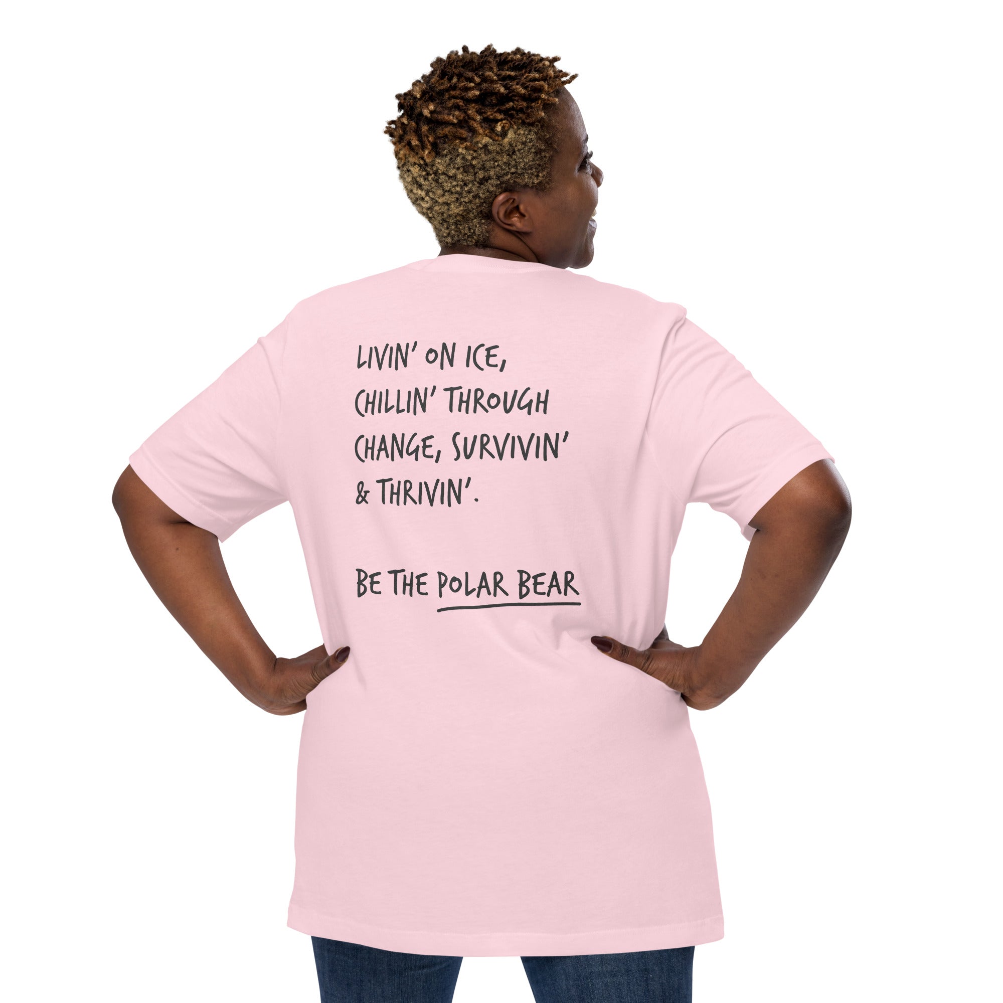 Think Ocean Polar Bear Aspirations Cotton Embroidered T-Shirt