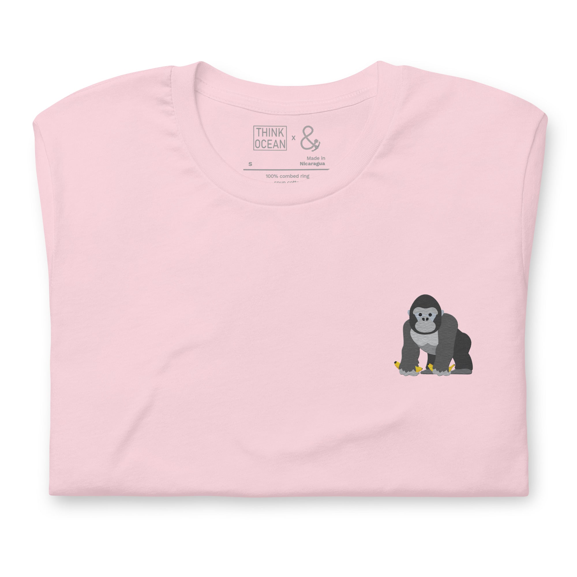 Think Ocean Gorilla Aspirations Cotton Embroidered T-Shirt
