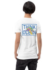 Think Ocean Turtle Fluorescence Cotton Embroidered T-Shirt