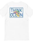 Think Ocean Turtle Fluorescence Cotton Embroidered T-Shirt