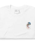 Think Ocean Jellyfish Fluorescence Cotton Embroidered T-Shirt