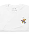 Think Ocean Octopus Fluorescence Cotton Embroidered T-Shirt