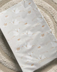 Anti-Roll Wedge Baby Changing Mat - Welcome Baby Print