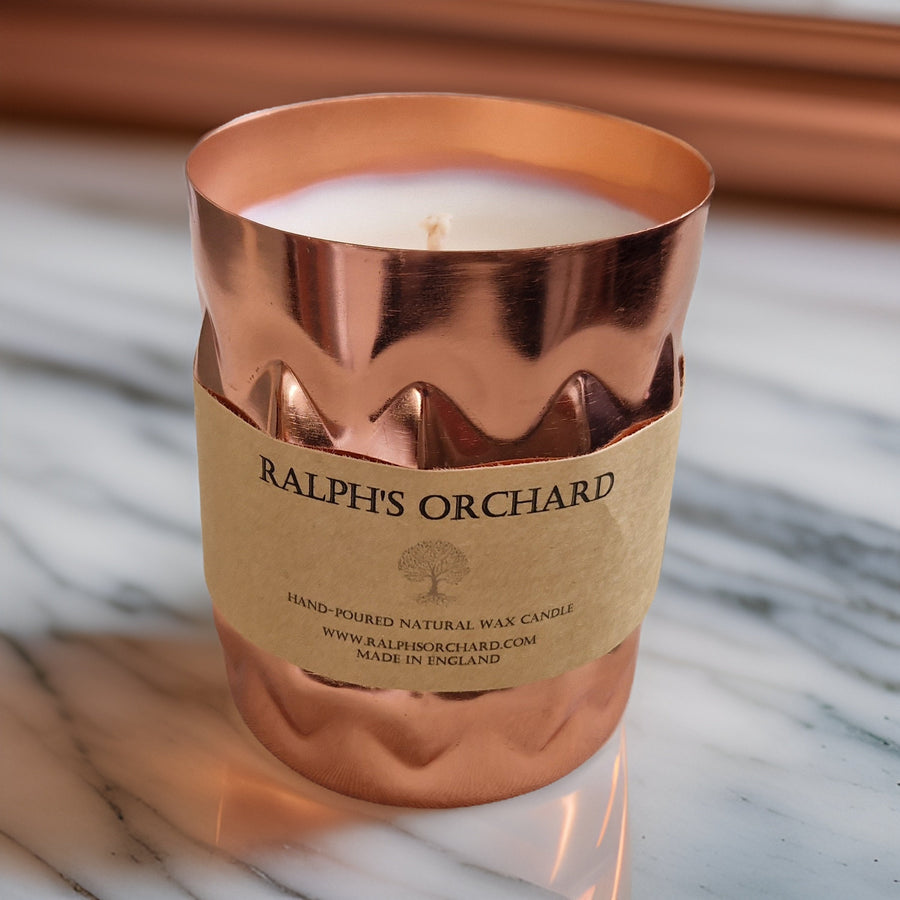Luxury unscented natural candles, premium coconut rapeseed soy wax blend, hand-poured in England, clean non-toxic burn, allergy-friendly pillar candle by Ralph's Orchard at brixbailey.com