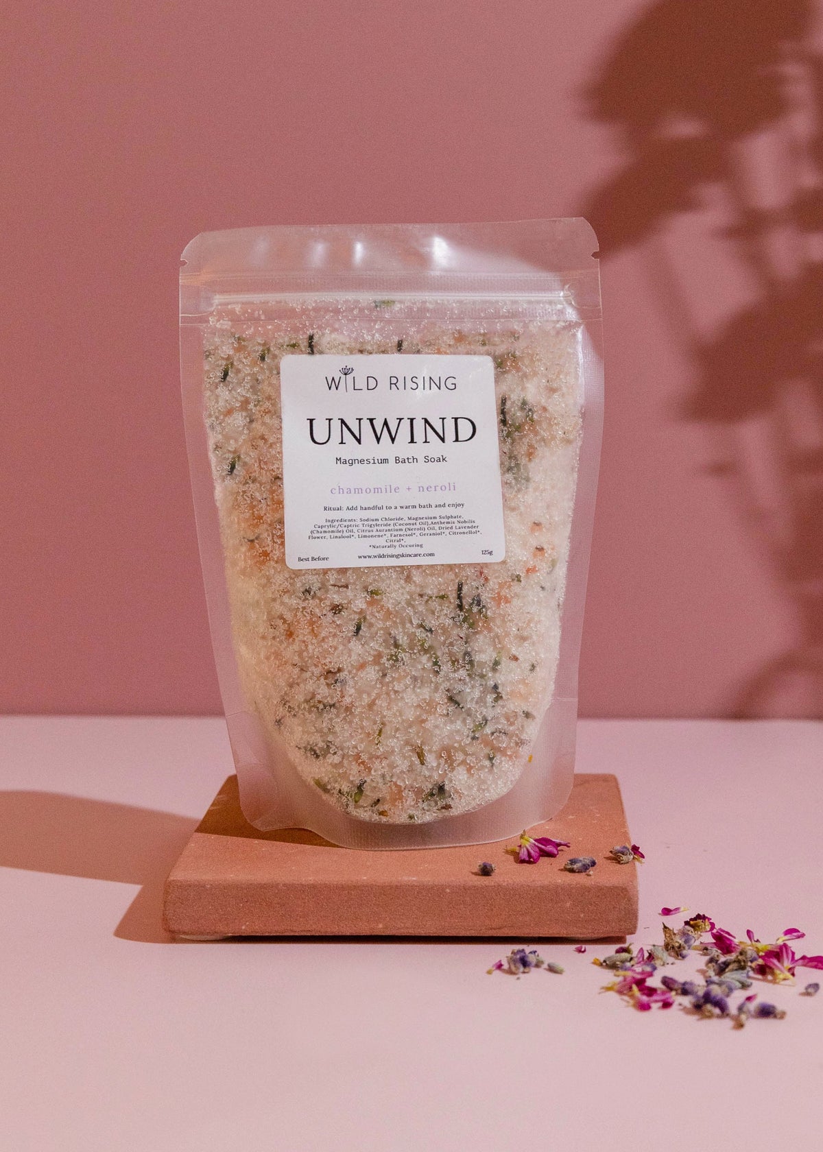 Unwind - Chamomile and Neroli Bath Salts 125g