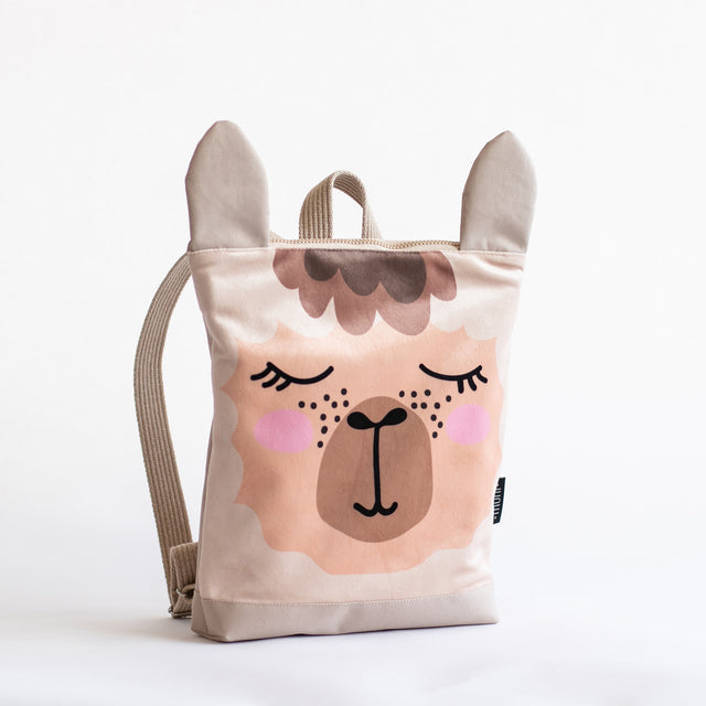 Kids Llama Backpack in Soft Velvet