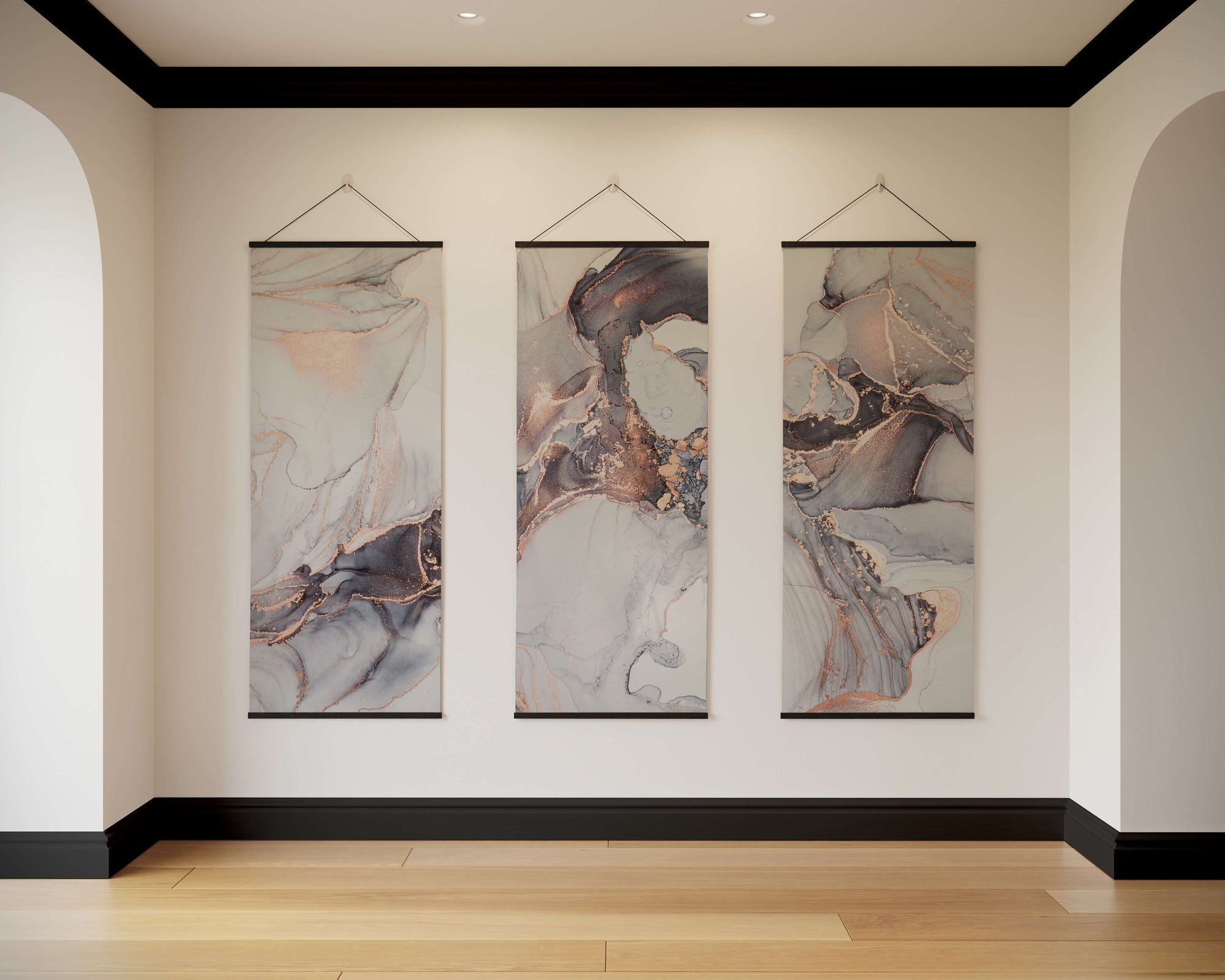 Rose Gold Marble Watercolour Tapestry