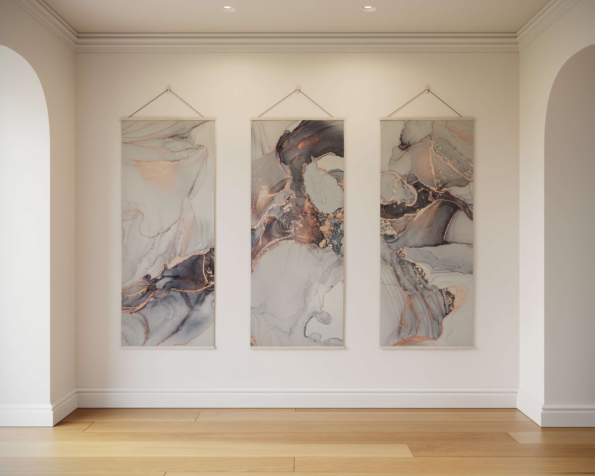 Rose Gold Marble Watercolour Tapestry