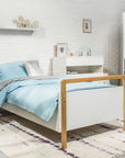 Childrens Bed with Oak Legs and White Painted Frame