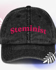 Cool STEMinist science embroidered Vintage effect Cotton Twill unisex Cap