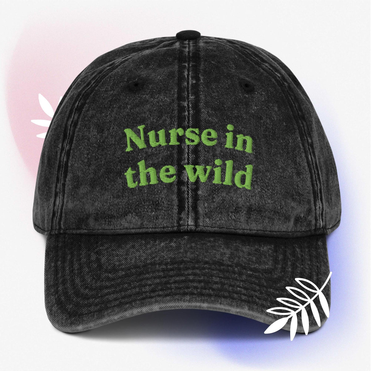 Cool nurse in the wild embroidered Vintage effect Cotton Twill unisex Cap