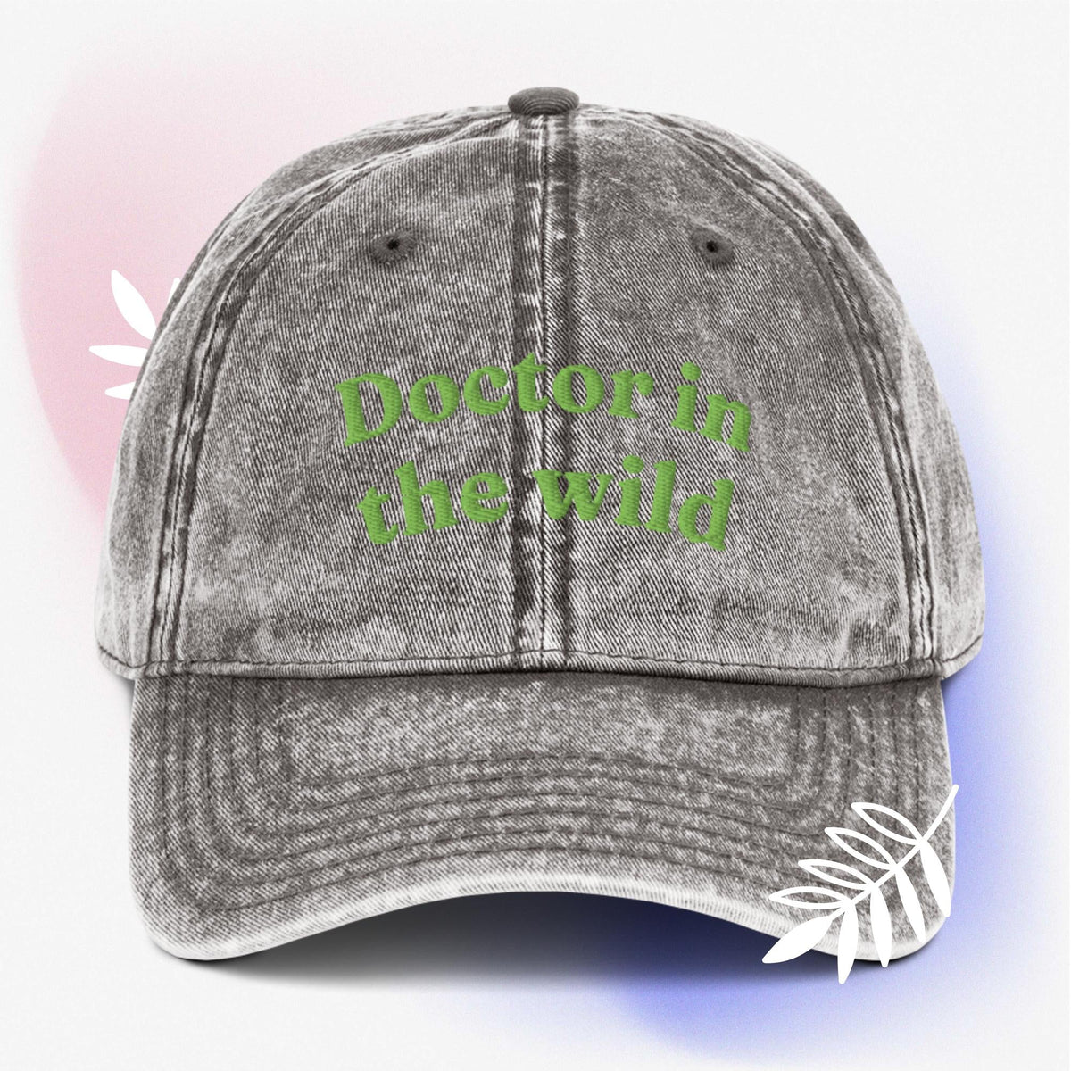 Cool doctor in the wild embroidered Vintage effect Cotton Twill unisex Cap