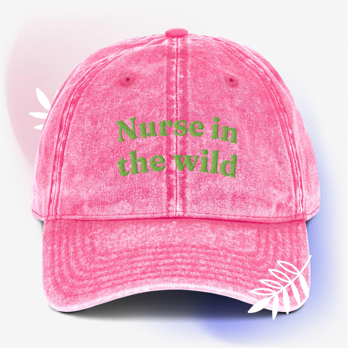 Cool nurse in the wild embroidered Vintage effect Cotton Twill unisex Cap
