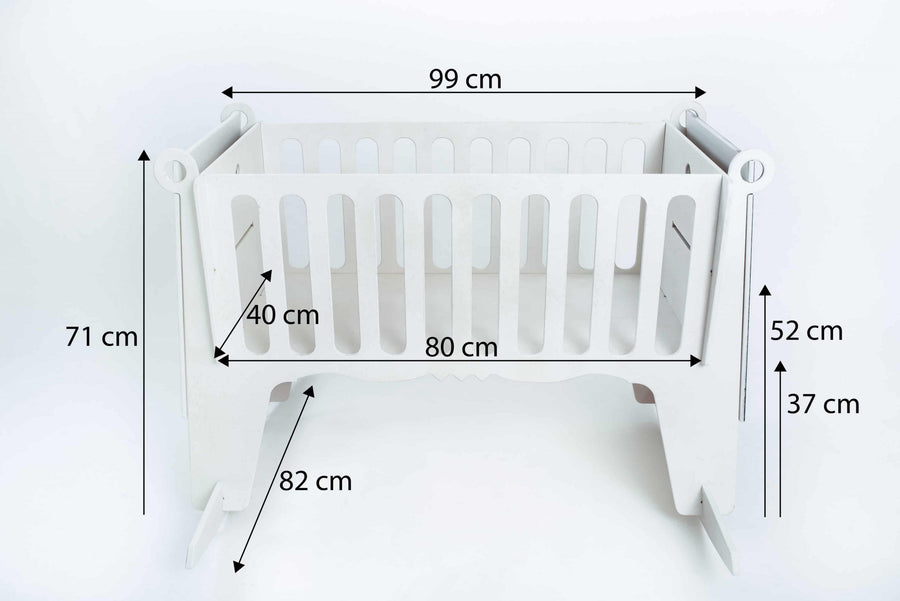 Natural Birchwood Baby Cradle