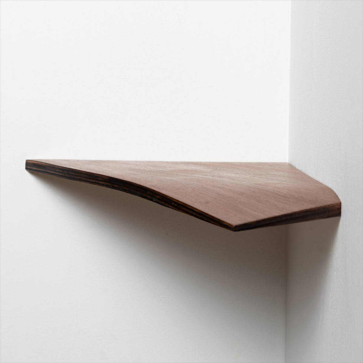 Wooden Corner Shelf Edge