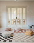 Vintage Checkerboard Kitchen Tile Cotton Rug - Lightweight, Durable & Eco-friendly by Lorena Canals at www.brixbailey.com