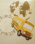 Cozy Cotton School Bus Rug for Children