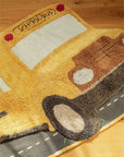 Cozy Cotton School Bus Rug for Children