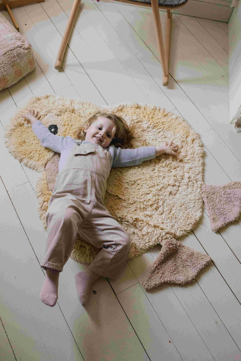 Washable Duck Rug 95 x 120 cm for Kids Rooms